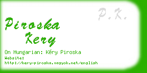 piroska kery business card